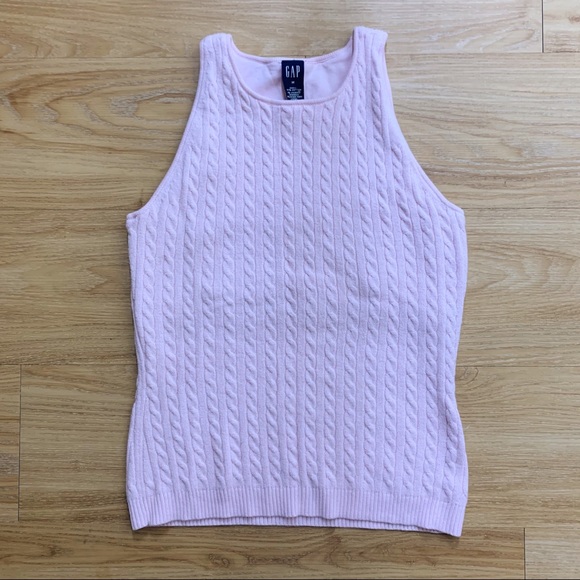 Y2K Gap Cable Knit Halter Neck Top M - Picture 4 of 9